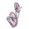 SwishTi Titanium Road Cyclocross Gravel Bicycle Bike Rear Derailleur Oversized Pulley Wheel System Cage OSPW for Shimano Ultegra Dura Ace 6700 6800 7800 7900 7970 9000 9070 10 11 Speed use (Red) view 2