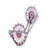 SwishTi Titanium Road Cyclocross Gravel Bicycle Bike Rear Derailleur Oversized Pulley Wheel System Cage OSPW for Shimano Ultegra Dura Ace 6700 6800 7800 7900 7970 9000 9070 10 11 Speed use (Red) view 3