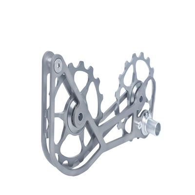 SwishTi Titanium Road Cyclocross Gravel Bicycle Bike Rear Derailleur Oversized Pulley Wheel System Cage OSPW for Shimano Ultegra Dura Ace 6700 6800 7800 7900 7970 9000 9070 10 11 Speed use (Gray)