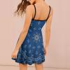 BAIKUTOUAN Blue Paisley Bandana Women's Sleeveless Sundress Skirt Summer Beach Sling Dress view 4