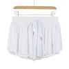 2 in 1 Flowy Womens Shorts Gym Yoga Athletic Workout Running Butterfly Trendy Clothes Spandex Cute Comfy Lounge Sweat Skirt Summer (M, White) view 4
