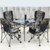 Camping Table Chairs Aluminum Alloy Folding Table and Chair Set, Courtyard Table with Cup Holder and Tote Bag, Load 100kg (Color : 4 in 1) view 2