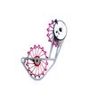 SwishTi Titanium Road Cyclocross Gravel Bicycle Bike Rear Derailleur Oversized Pulley Wheel System Cage OSPW for Sram Red Force eTap AXS 12 Speed use (Red) view 1