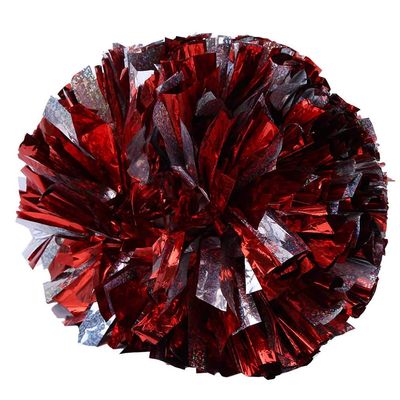 Cheerleading Poms, Pom Poms Cheerleading Cheer Pom Poms Cheerleader Pom Poms for Dance Party School Sports Competition(Silver-Red)