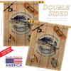 Catch Fish Burlap House Flags 2 pcs Pack Sports Fishing Outdoor Camping Dock Lure Entertainment Activity Physical Small Decorative Gift Yard Banner Double-Sided Made In USA 28 X 40 view 3