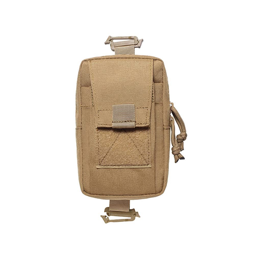 Outdoor Sports Airsoft Gear Molle Assault Combat Hiking Bag Accessory Camouflage Pack Tactical Kit Pouch - Tan