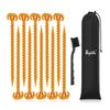 Sand Stakes Beach Ground Anchor 11" Sand Stake,On The Beach and Lawn for Securing Animals,Tents,Canopies and Beach Blankets Etc,Tent Stakes 10pc-Pack Spiral Anchor Stakes,Includes Brush and Bag view 1