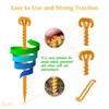 Sand Stakes Beach Ground Anchor 11" Sand Stake,On The Beach and Lawn for Securing Animals,Tents,Canopies and Beach Blankets Etc,Tent Stakes 10pc-Pack Spiral Anchor Stakes,Includes Brush and Bag view 3