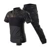 Airsoft Hunting Shooting Sports Battle Uniform BDU Tactical Combat Camouflage Clothing - Black CP - XXXL