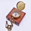Engraved Antique Nautical Directional Magnetic Compass with Scripture Baptism Gifts, Graduation Highschool Gift for him with Wooden Case Go Confidently Compass in Cross Wooden Box view 1
