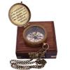 Engraved Antique Nautical Directional Magnetic Compass with Scripture Baptism Gifts, Graduation Highschool Gift for him with Wooden Case Go Confidently Compass in Cross Wooden Box view 2
