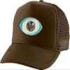 ALLNTRENDS Adult Trucker Hat Hip Hop Eye Embroidered Cotton Baseball Cap Adjustable Summer Truckers Mesh Back (Brown) view 1
