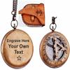 A S Handicrafts Personalized Engraved Brass Compass, Custom Engraved, Wedding Gift, Groomsmen Gift, Christmas, Baptism, Graduation, Boy Scouts, Nautical, Anniversary, Father's Day view 1