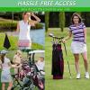 FINGER TEN Golf Towel Microfiber Waffle Towels for Golf Bags for Men Women with Clip and Brush 15.7X15.7 Set in Black (Black-3 Pcs+Brush, 15.7L x 15.7W) view 4