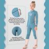 Seaskin Kids Wetsuit for Girls Toddlers, 3mm Back Zip Full Wetsuit, Neoprene Thermal Swimsuits for Diving Surfing Swim Lessons Size 14 view 3