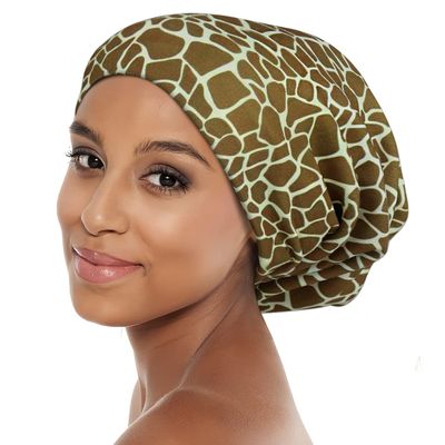 Adjustable Satin Lined Cap Frizzy Hair Beanie