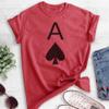 Ace of Spades T-Shirt, Unisex Women's Men's Shirt, Cute Ace T-Shirt, Cards Shirt, Poker Shirt, Heather Red, Small view 2
