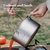 iBasingo 1.95L (1950ml) Titanium Pot with Lid Ultralight Camping Cookware for Backpacking, Hiking & Outdoor Cooking, Compact Backpacker Pot with Measurement Marks, Folding Handle Ti2044C view 4