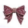 2PCS Handmade Rhinestone Bow Shoes Decoration Charms DIY Wedding Party Shoes Bag Package Accessories (Red, Large) view 2