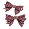 2PCS Handmade Rhinestone Bow Shoes Decoration Charms DIY Wedding Party Shoes Bag Package Accessories (Red, Large) view 4