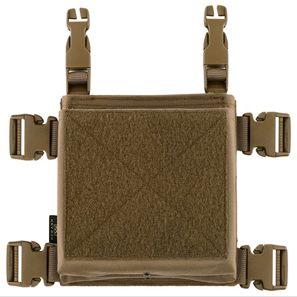 KRYDEX MK3 Placard with Hook Backing for Tactical Vest Chest Rig (Coyote Brown)