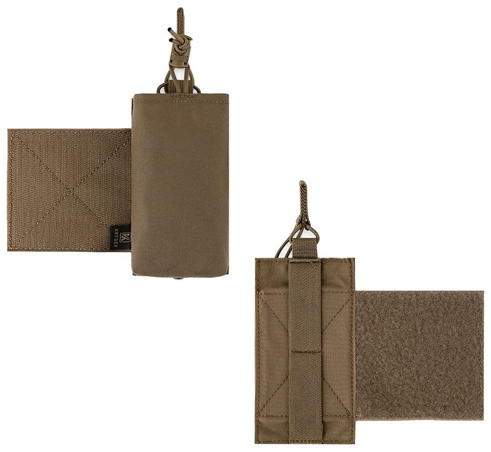 KRYDEX Mag Holder Radio Pouch with Hook and Loop Cummerbund Side Magazine Holster for Tactical Chest Rig Vest 1 Pack (CB)
