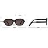 Fashion unisex square sunglasses men and women fashion small frame yellow sunglasses women retro rivet glasses UV400 red gray, Red-grey, Large view 2