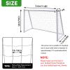 Soccer Net 12x6, Kids Soccer Net for Replacement Football Goal Netting for Adults and Youth Football Practice, White view 2