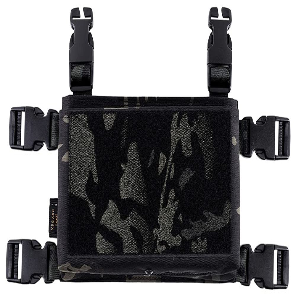 KRYDEX MK3 Placard with Hook Backing for Tactical Vest Chest Rig (MCBK)