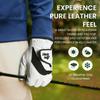 Amy Sport Golf Gloves Men Right Handed Golfer Left Hand 1 or 3 Pack PU Leather All Weather Grip Soft Breathable Flexible for Mens (White-3 Pack, M/Large, Right) view 4