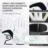Amy Sport Golf Gloves Men Left Hand 3 Pack Right Hand PU Leather All Weather Grip Soft Breathable Flexible for Golfers Size Small Medium ML Large XL (White-3 Pack, X/Large, Worn on Left Hand) view 3