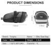 Tongha Water Resistant Bike Seat Bag,Bicycle Saddle Bag Under Seat,Bike Storage Bag with 1L Capacity,Bike Pack with Reflective Stripes,Cycling Accessories,Wedge Saddle Bag for Road/Mountain Bike view 3