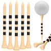 WINGOLFER Golf Tees, 100 Packs of 3 1/4 Inch Golf tees, Professional Natural Bamboo Golf Tees, Durable & Stable Professional Tee System, Reducing Friction & Side Spin (Primary) view 1