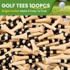 WINGOLFER Golf Tees, 100 Packs of 3 1/4 Inch Golf tees, Professional Natural Bamboo Golf Tees, Durable & Stable Professional Tee System, Reducing Friction & Side Spin (Primary) view 2