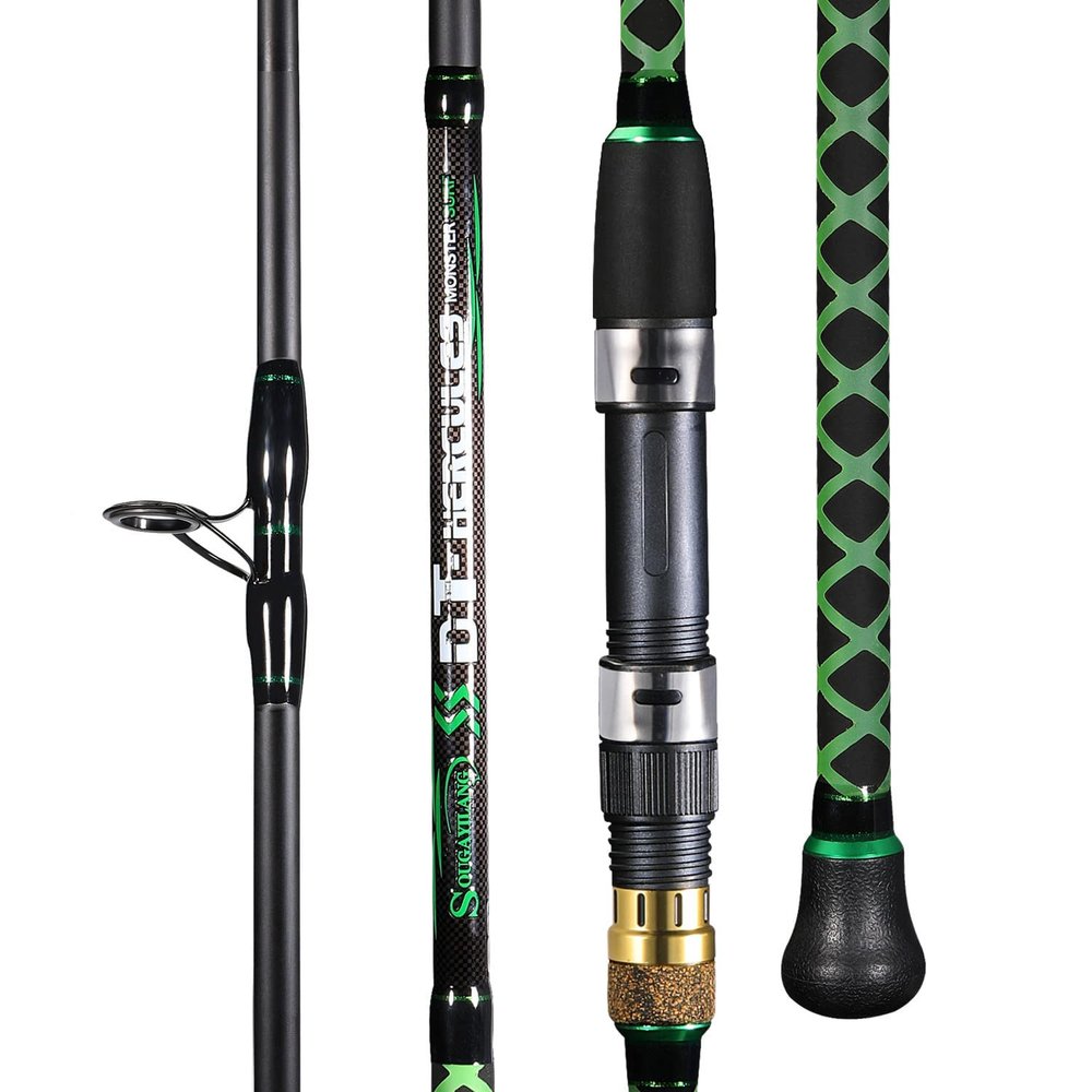 Sougayilang Surf Spinning Fishing Rod Carbon Travel for Beach Saltwater 2 Pieces (9'/10'/11'/12') Surf Rod