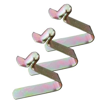 50PCS Single Button 3mm / 4mm / 5mm / 6mm / 7mm / 8mm / 9mm /15mm Clips Kayak Paddle Snap Spring Clip Tent Pole Clips Awning Telscopic Tube Camping & Caravan & Chair Tube Lock (3.6mm zinc surface)