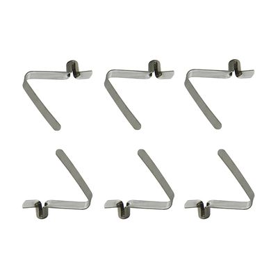 50PCS Single Button 3mm / 4mm / 5mm / 6mm / 7mm / 8mm / 9mm /15mm Clips Kayak Paddle Snap Spring Clip Tent Pole Clips Awning Telscopic Tube Camping & Caravan & Chair Tube Lock (4 mm leg 16.5mm)