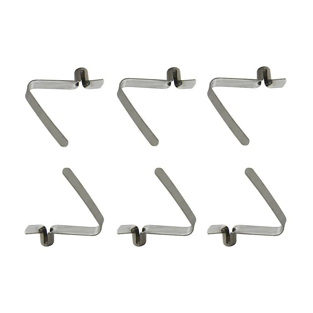 50PCS Single Button 3mm / 4mm / 5mm / 6mm / 7mm / 8mm / 9mm /15mm Clips Kayak Paddle Snap Spring Clip Tent Pole Clips Awning Telscopic Tube Camping & Caravan & Chair Tube Lock (4 mm leg 16.5mm)
