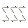 50PCS Single Button 3mm / 4mm / 5mm / 6mm / 7mm / 8mm / 9mm /15mm Clips Kayak Paddle Snap Spring Clip Tent Pole Clips Awning Telscopic Tube Camping & Caravan & Chair Tube Lock (4 mm leg 16.5mm) view 1