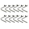 50PCS Single Button 3mm / 4mm / 5mm / 6mm / 7mm / 8mm / 9mm /15mm Clips Kayak Paddle Snap Spring Clip Tent Pole Clips Awning Telscopic Tube Camping & Caravan & Chair Tube Lock (4 mm leg 16.5mm) view 2