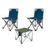 Camping Table Chairs Oxford Cloth Folding Table and Chair Set, Camping Picnic Table with Cup Holder and Tote Bag, Suitable for Courtyard Garden (Color : 3-Piece Set) view 1