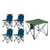 Camping Table Chairs Oxford Cloth Folding Table and Chair Set, Camping Picnic Table with Cup Holder and Tote Bag, Suitable for Courtyard Garden (Color : 5-Piece Set) view 1