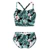 YONGHS Toddler Baby Girl Fashion Swimsuit Crossback Beach Swimwear 2 Pieces Bathing Suits for Summer Vacations Summer Lily Pink 4 view 1