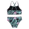 YONGHS Toddler Baby Girl Fashion Swimsuit Crossback Beach Swimwear 2 Pieces Bathing Suits for Summer Vacations Summer Lily Pink 4 view 4