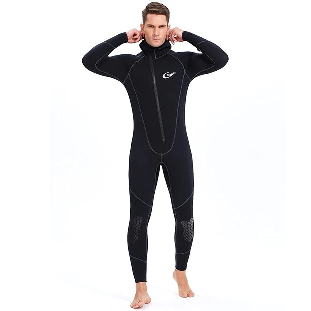Ultra Stretch 1.5MM Neoprene Wetsuit for Men Women, Front Zip Full Body Diving Suit Protection UV 50+ Cold-Proof Thick Warm Swimsuit One-Piece,XXL