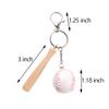 HZFLY 12 Pcs Bat Keychain with Wooden Bat and Lobster Clasp, Mini 3 Inch Wooden Baseball Keychain, Perfect Team Souvenir, Sports Athletic Prize view 2
