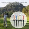 Magnetic Golf Tees 5Pcs - Unbreakable Flexible Plastic Golf Tees with Elastic Recovery & Anti-Loss Cord, Professional 79mm/3.11inch Long Rubber Golf Tees for Driving Range Mats Training and Practice view 2