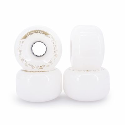 BTFL Outdoor Roller Skate Wheels 38mm x 62mm 80A (luminous, 4) | with Dynamo Installed Quad Light Up Wheels for Double Row Skating and Skateboard