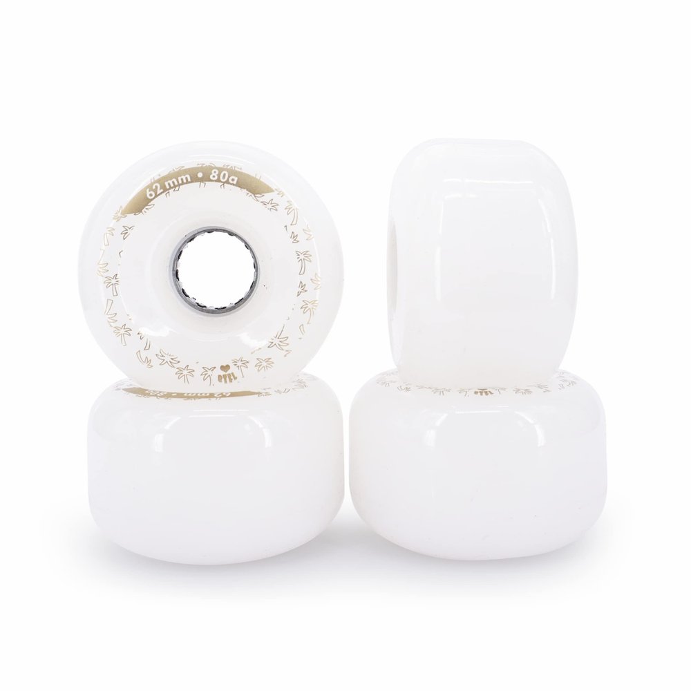 BTFL Outdoor Roller Skate Wheels 38mm x 62mm 80A (luminous, 4) | with Dynamo Installed Quad Light Up Wheels for Double Row Skating and Skateboard