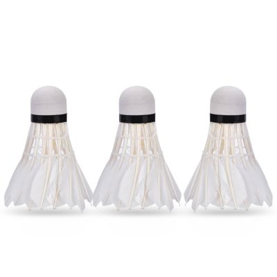 Cyrank Durable Badminton Shuttlecock Training, Badminton Birdies Outdoor - Pack of 3, Badminton Shuttlecocks Feather for Outdoor Indoor Ball Sport Training Entertainment